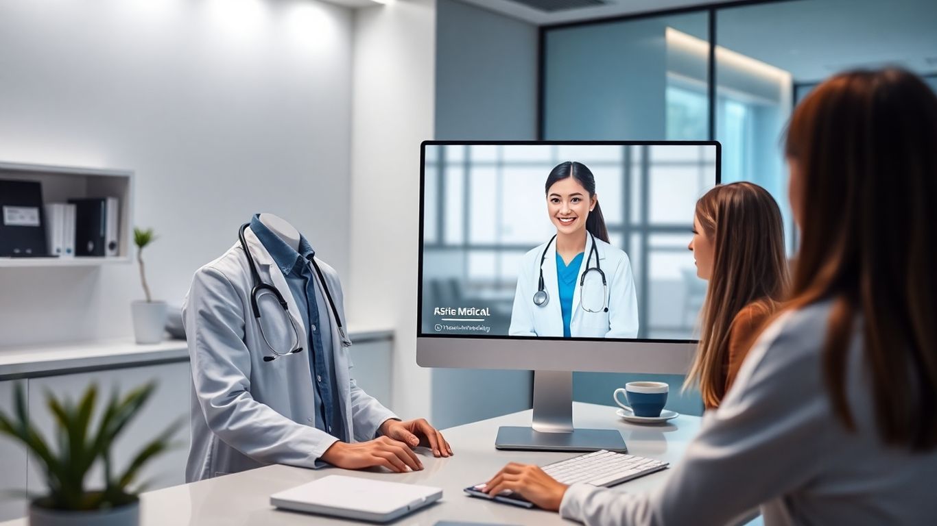 Virtual receptionist assisting doctor and patient in clinic