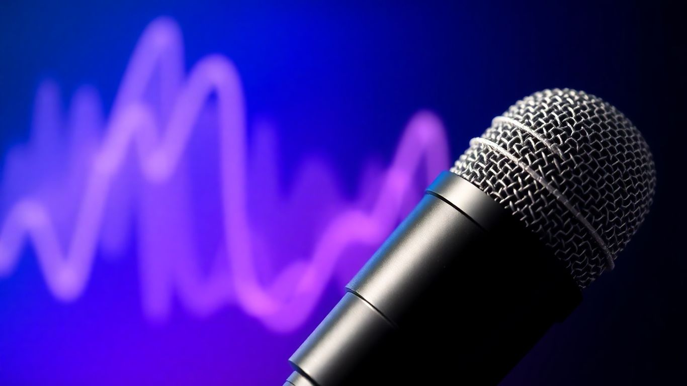 AI voice agent sound waves from microphone