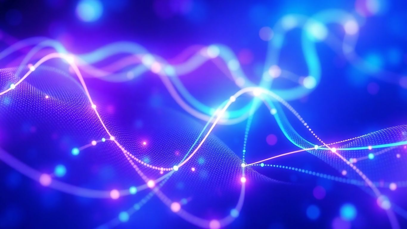 Branded voice AI agents interacting with digital sound waves.