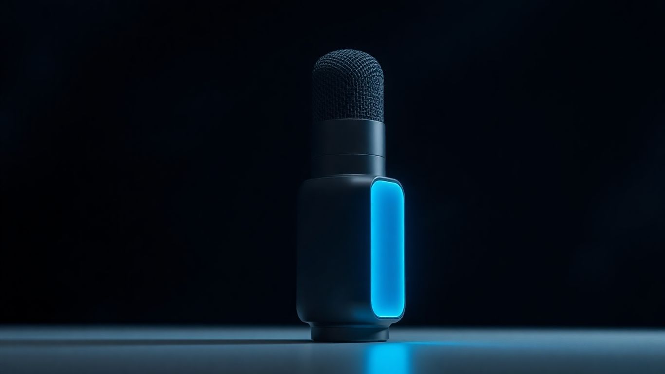 Branded AI voice agent microphone