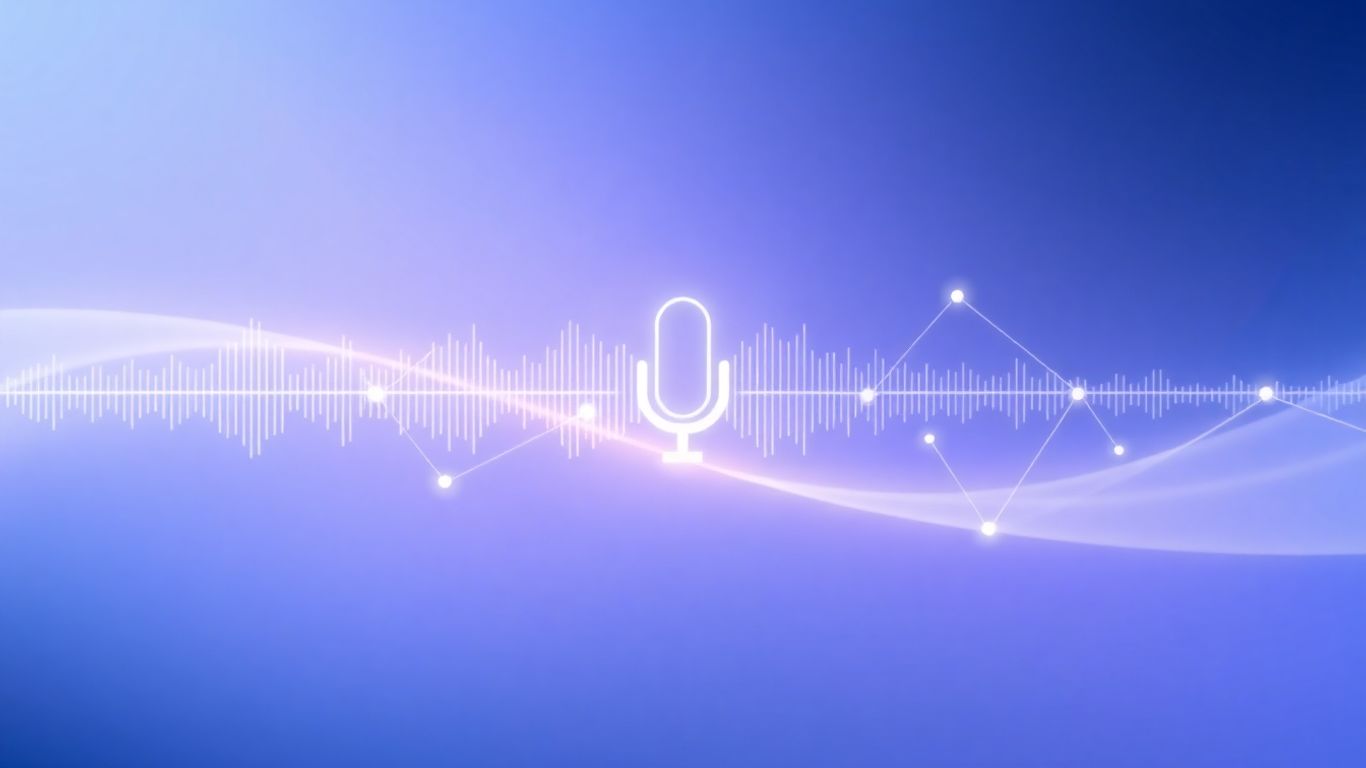 AI voice agent platform interface with branding.