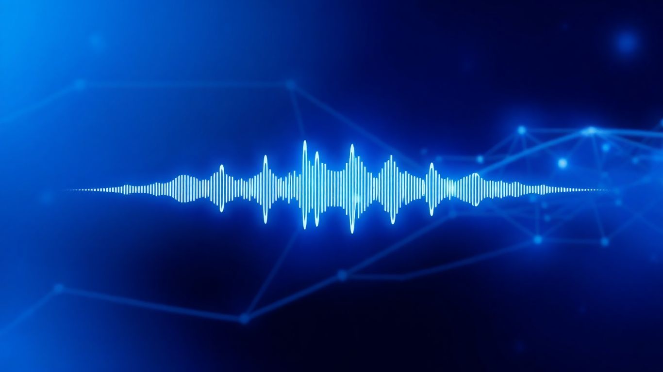 Abstract voice wave and digital network
