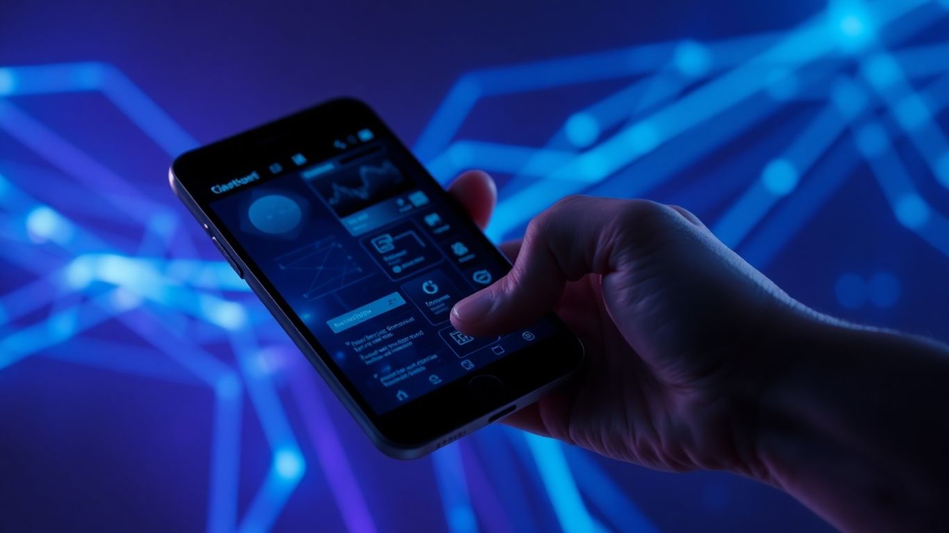 Person using white label voice AI software on a smartphone.