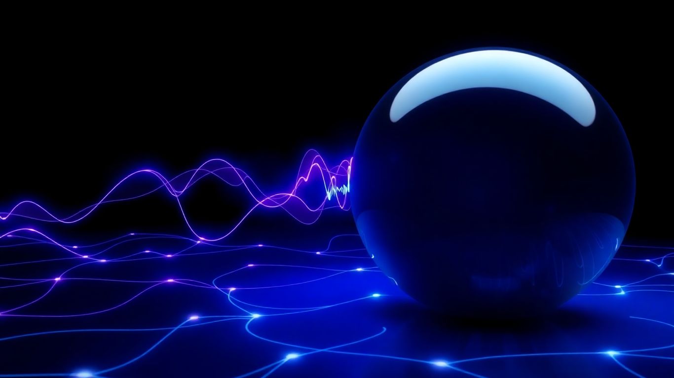 Abstract sound waves from a metallic sphere.