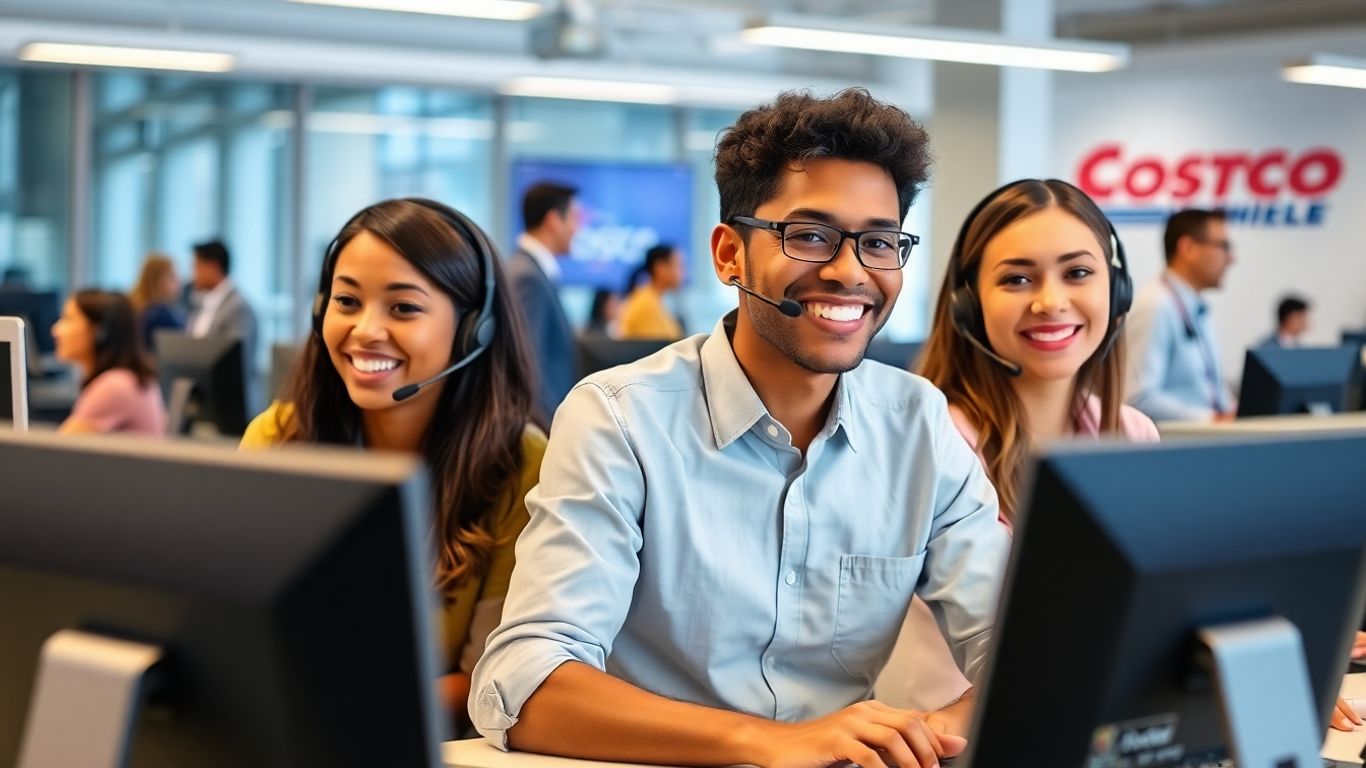 Costco call center agents working at computers