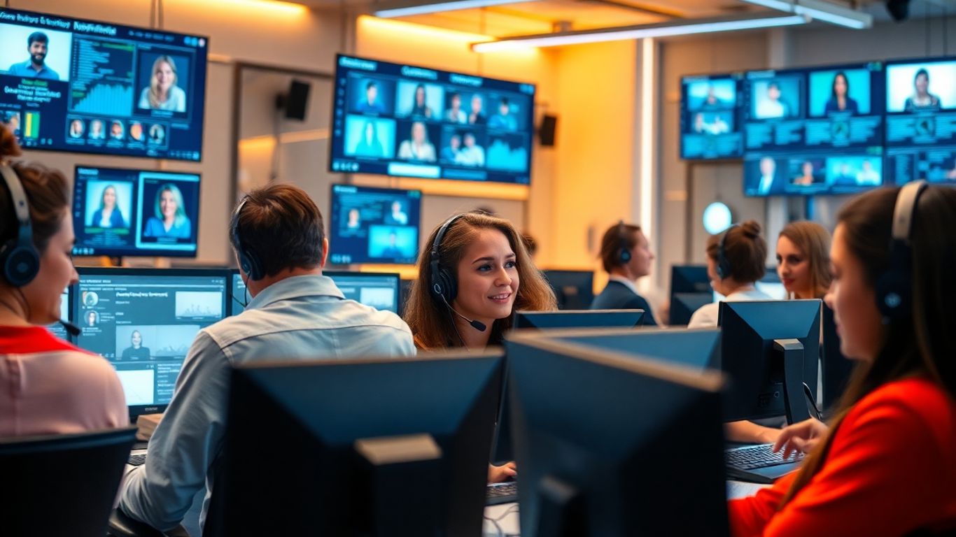 Call center agents using omnichannel communication tools