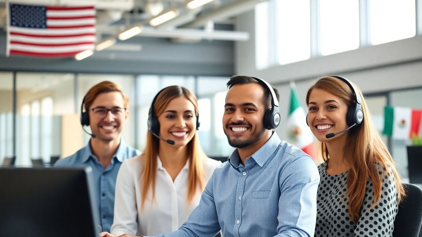US and Mexican call center agents working together