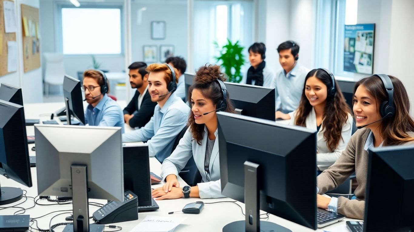 Small business call center with modern technology