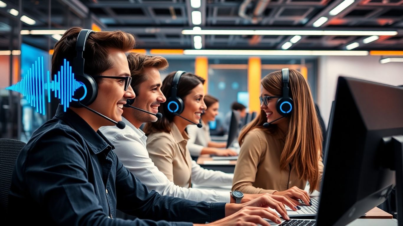 Call center agents using advanced speech analytics technology