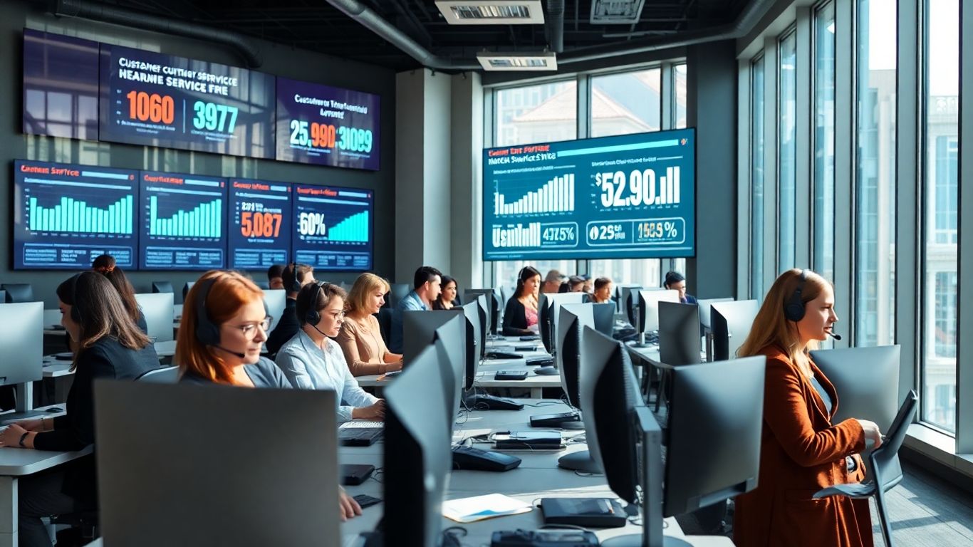 Modern call center agents at work in 2025