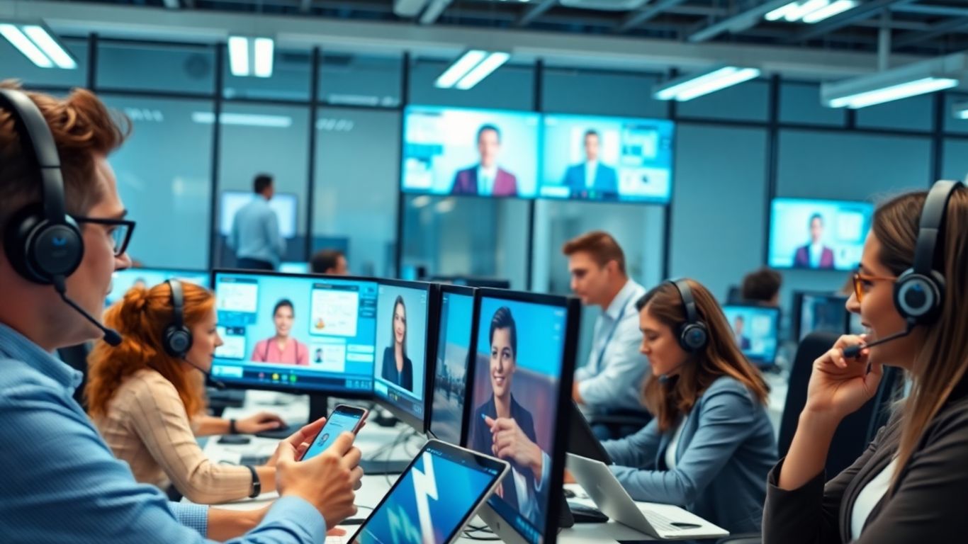 Call center agents using devices for omnichannel support