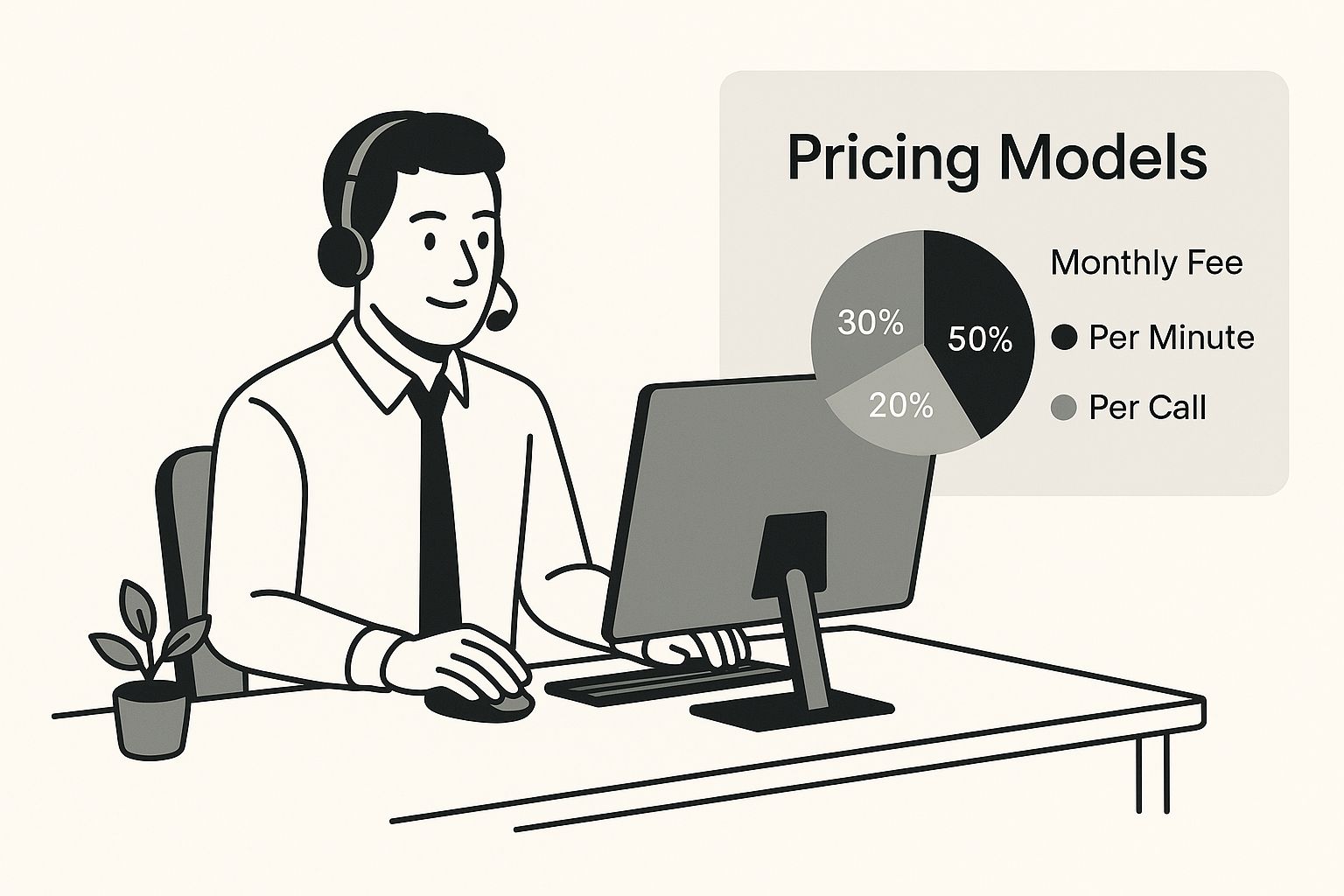 Infographic about outbound call center pricing