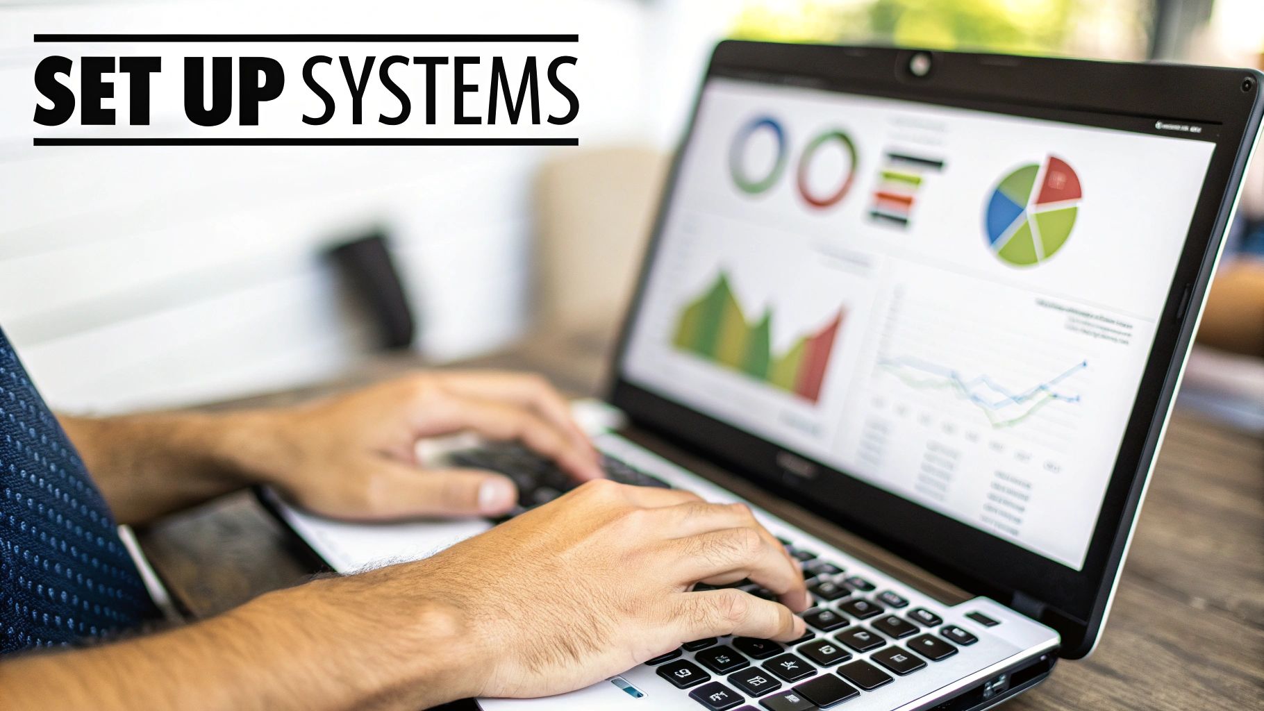 A modern and clean office space with a computer showing a newly designed agency website, symbolizing brand creation and client attraction.