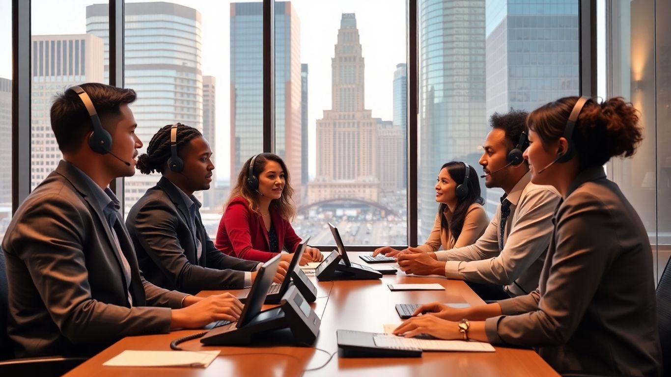 Call center staff working in Shreveport office
