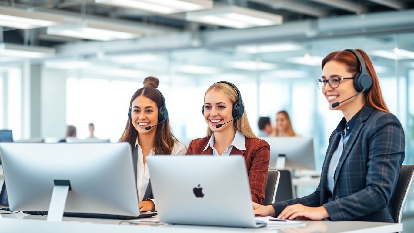 Akron office with virtual receptionists answering business calls