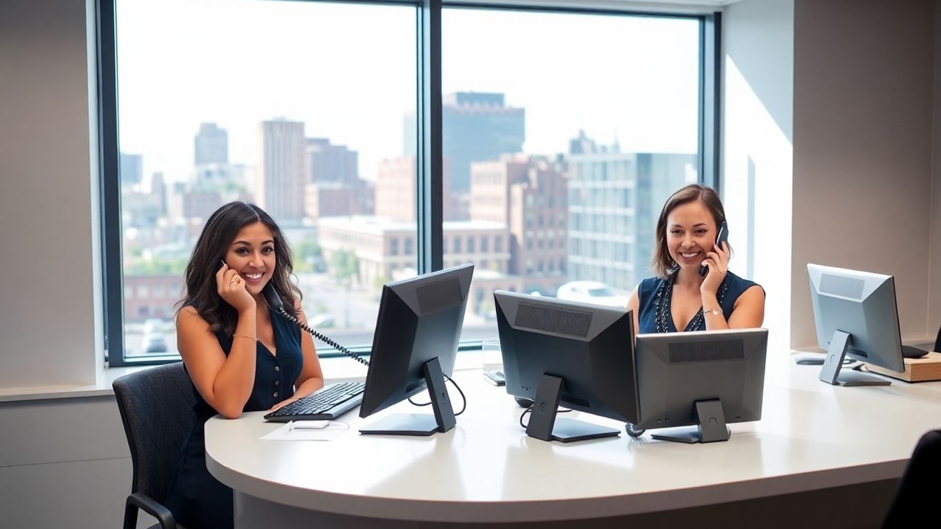 Receptionists answering phones in Winston-Salem office