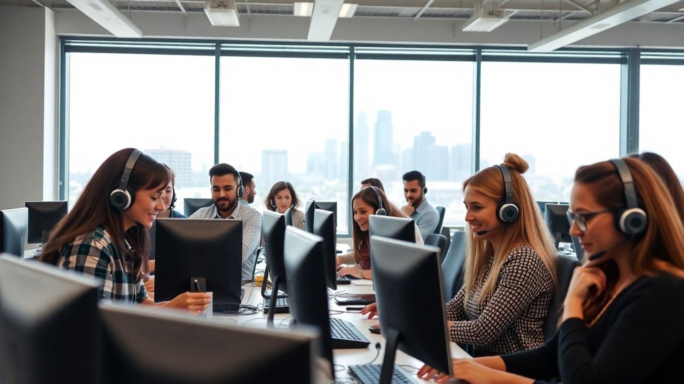 Des Moines office staff answering phones cheerfully