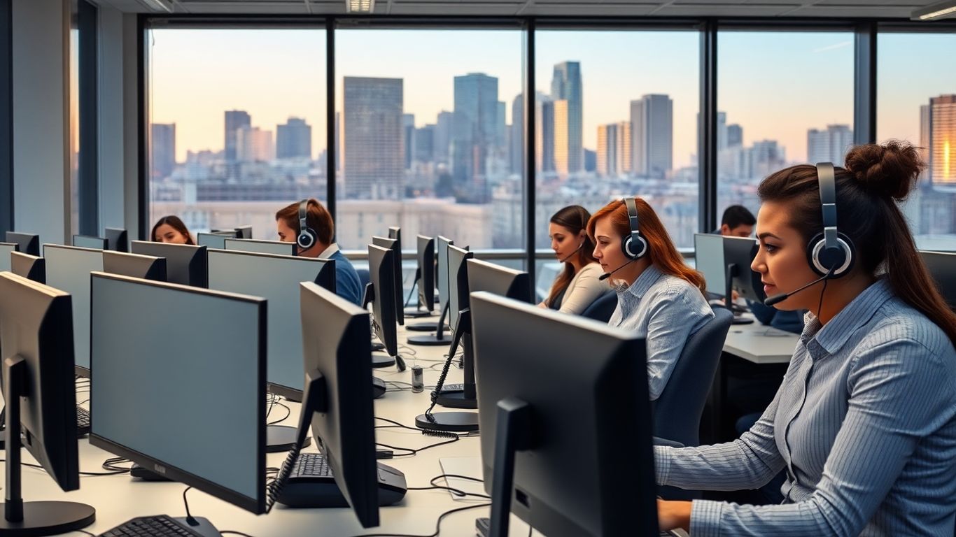 Buffalo call center agents answering multiple calls