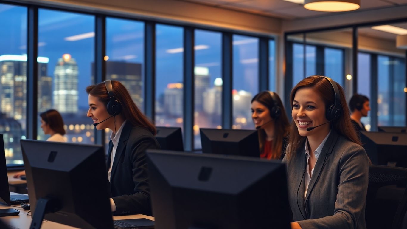 Milwaukee office staff answering calls at night