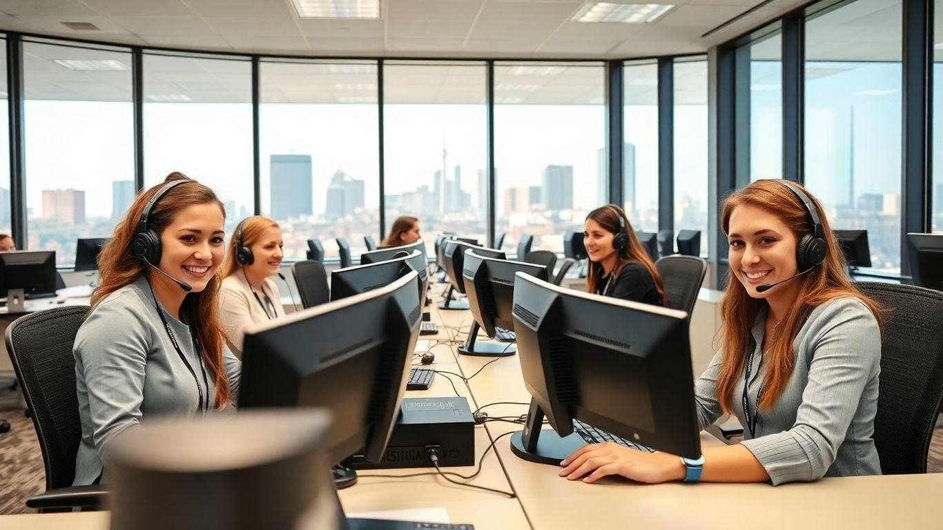 Receptionists answering phones in Oklahoma City office
