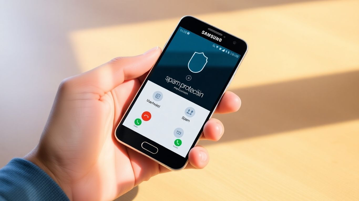 Samsung phone showing caller ID settings screen