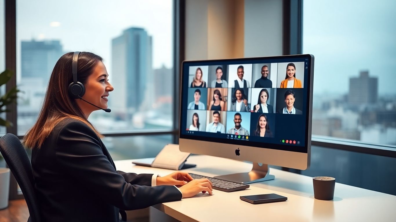 Virtual receptionist assisting diverse Decatur business professionals