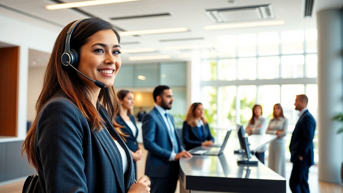 Virtual receptionist assists professionals in modern Sarasota office