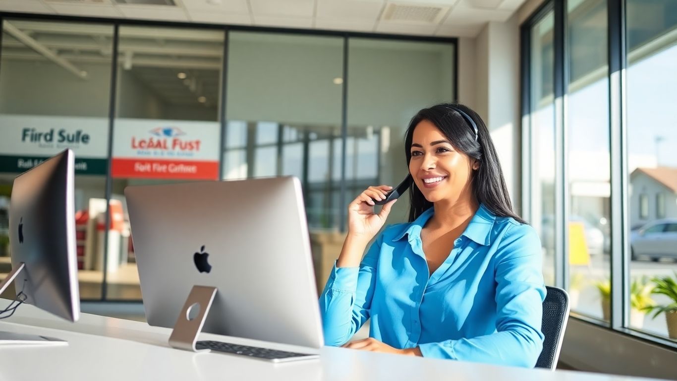 Virtual receptionist in a Jurupa Valley office setting