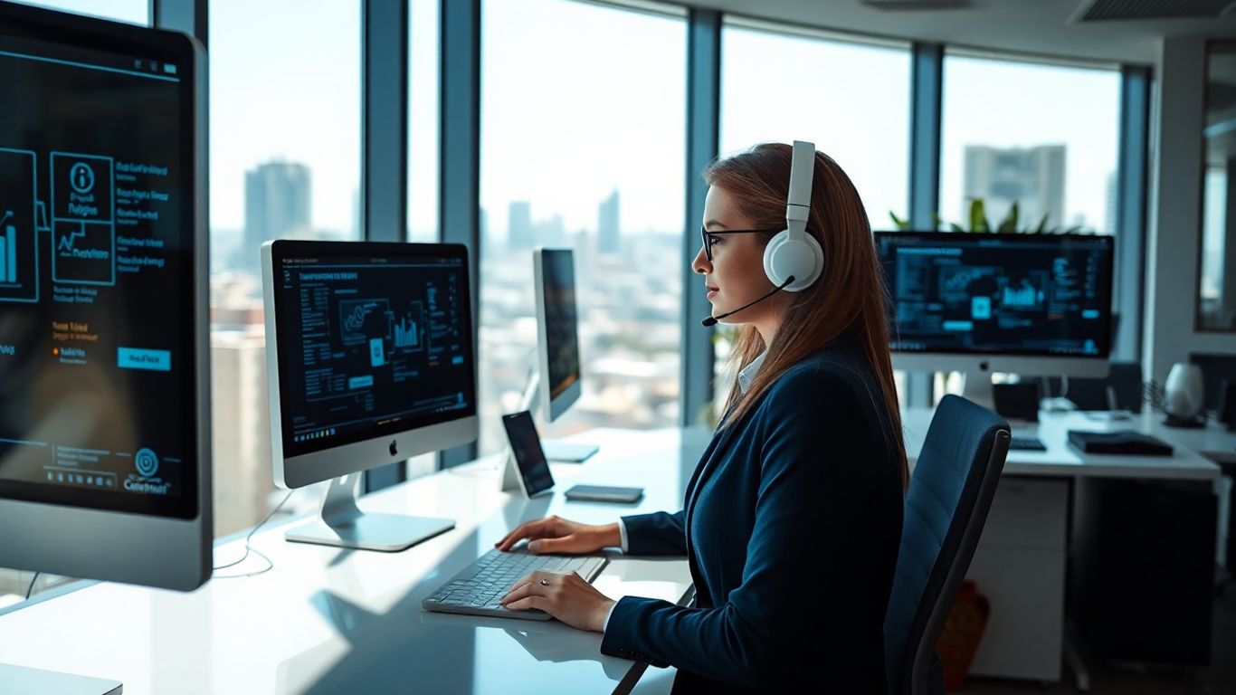 Virtual receptionist assisting in high-tech Daly City office