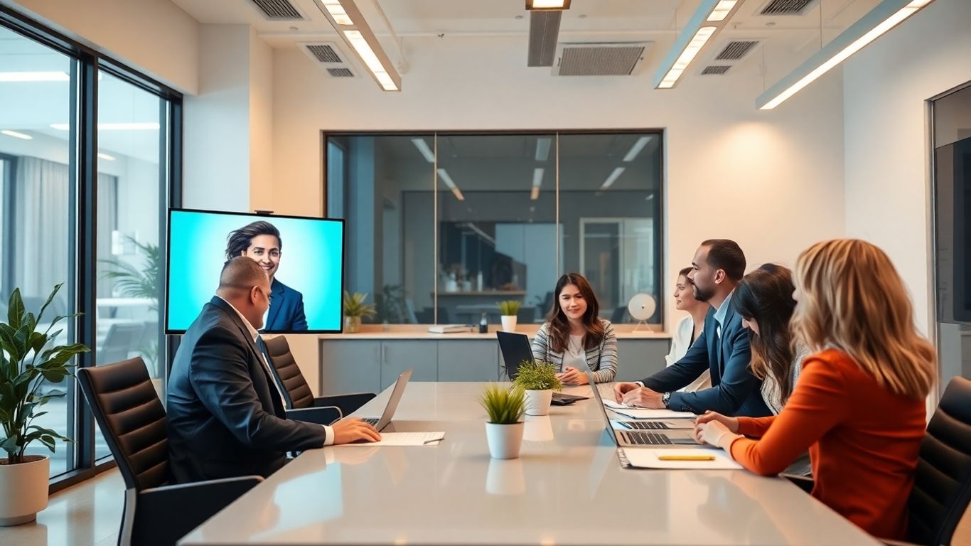 Virtual receptionist assisting Lubbock business team collaboration