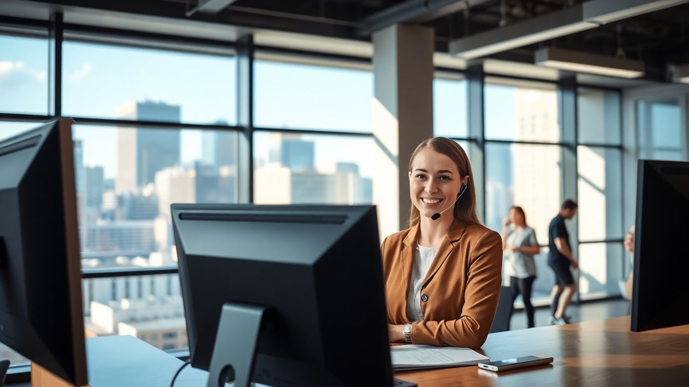 Virtual receptionist assisting Pittsburgh office staff remotely