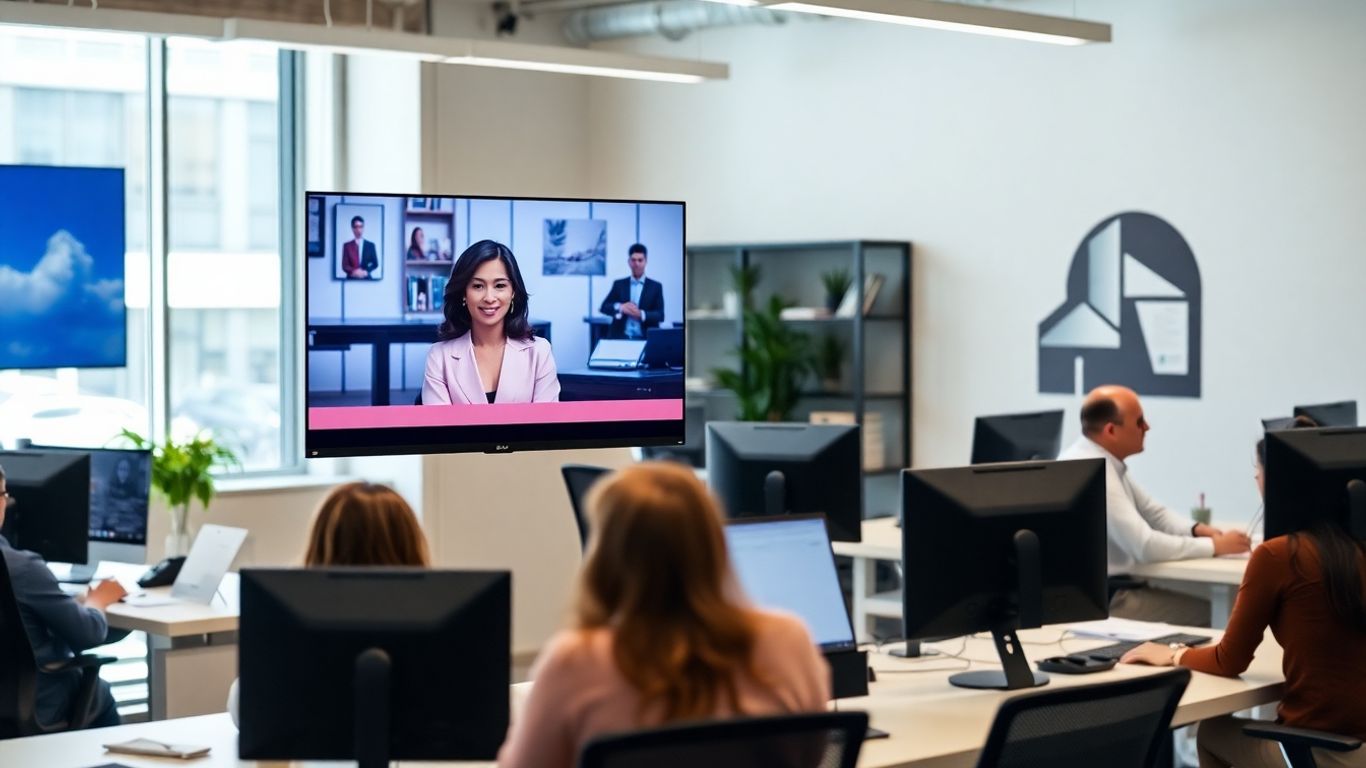 Omaha business virtual receptionist team in a modern office