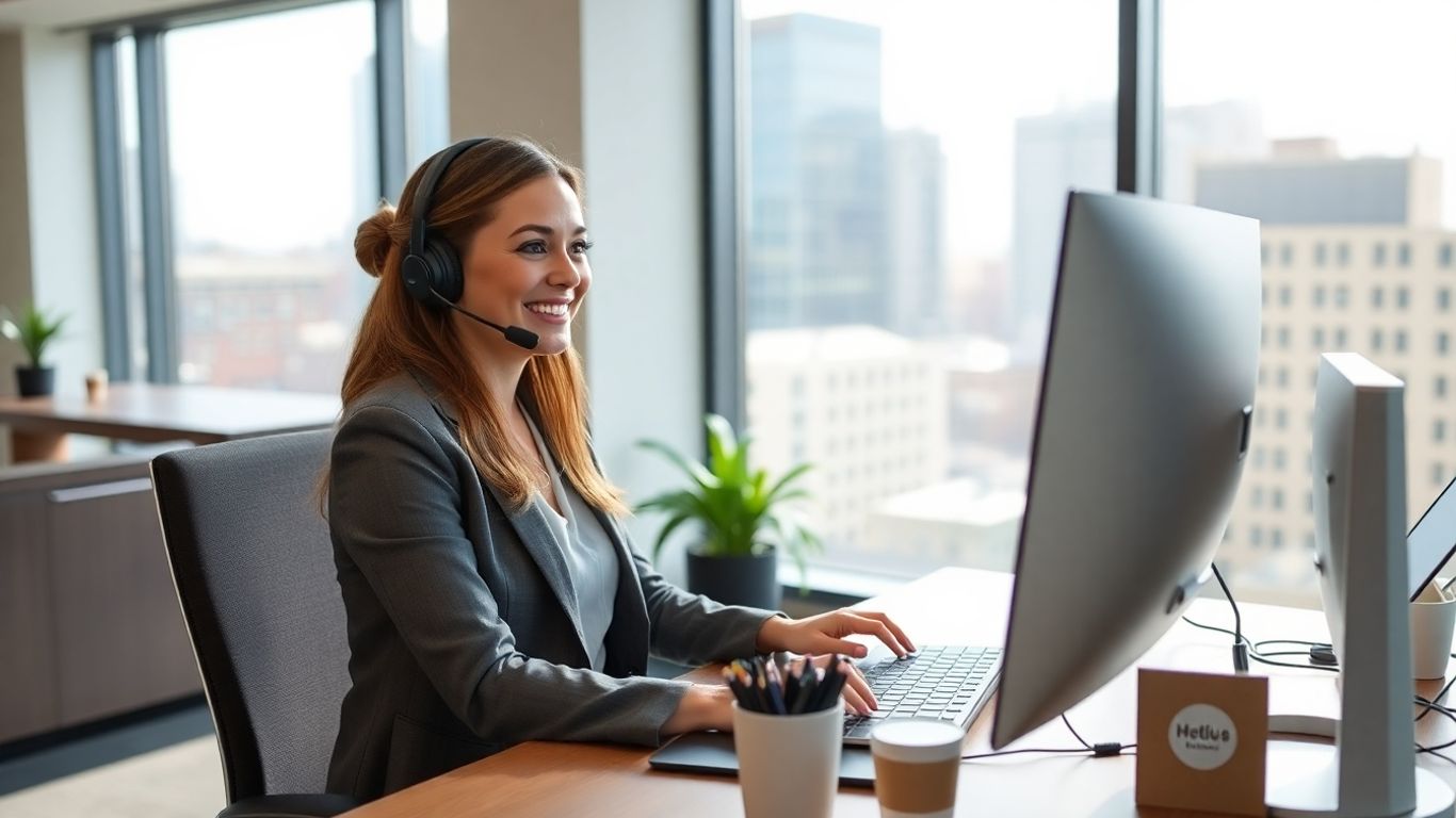 Virtual receptionist working in Milwaukee office environment