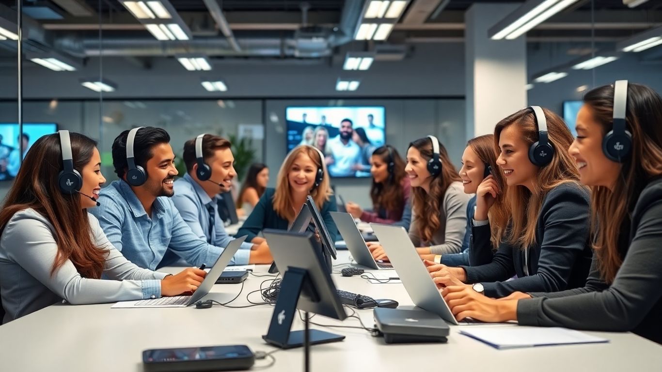 Business professionals using AI tools in modern Murrieta office.