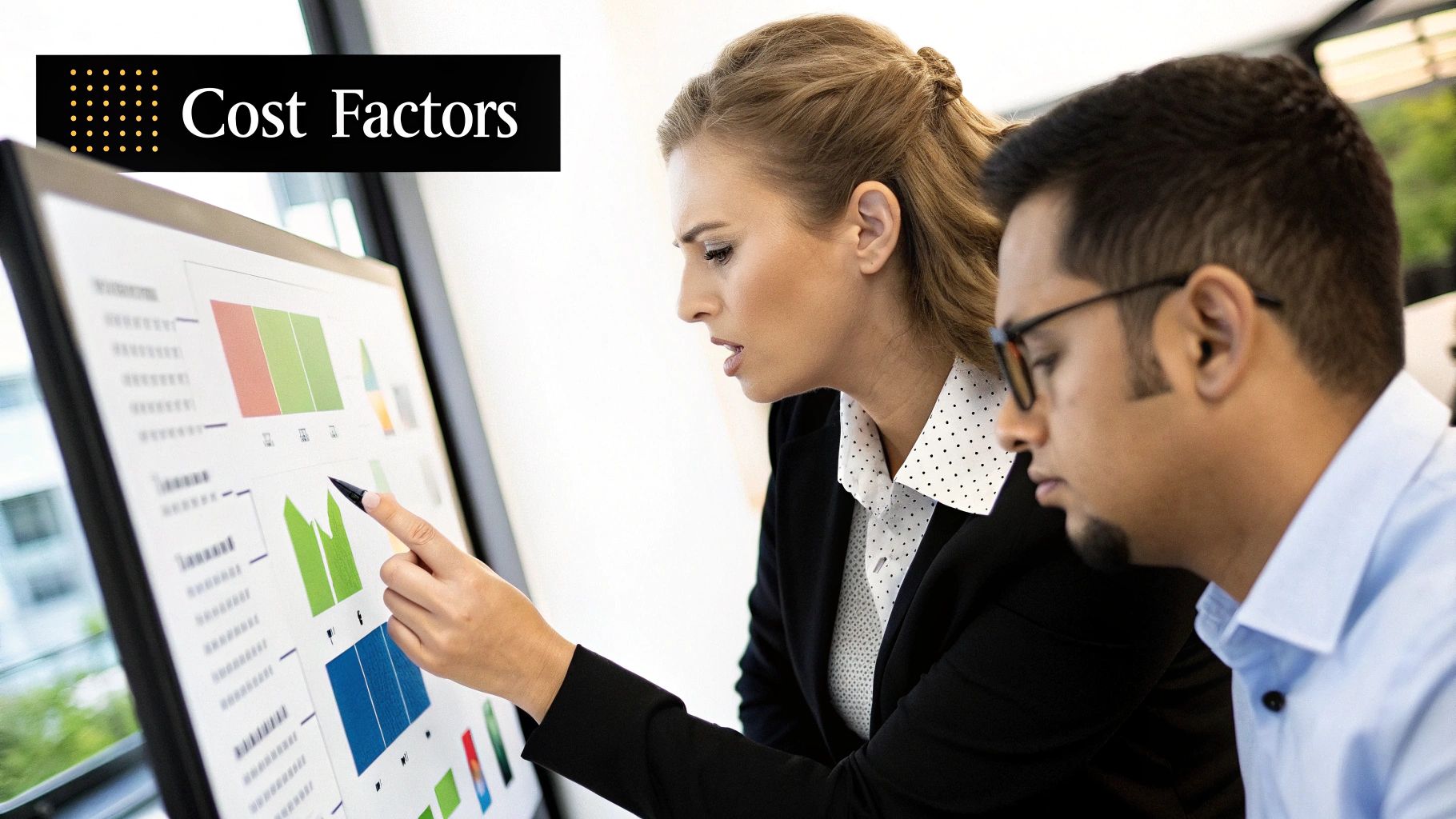 A business owner reviewing different pricing plans on a tablet.