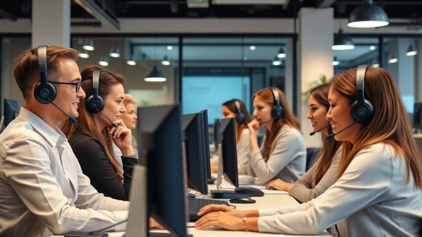 Small business call center agents using simple technology