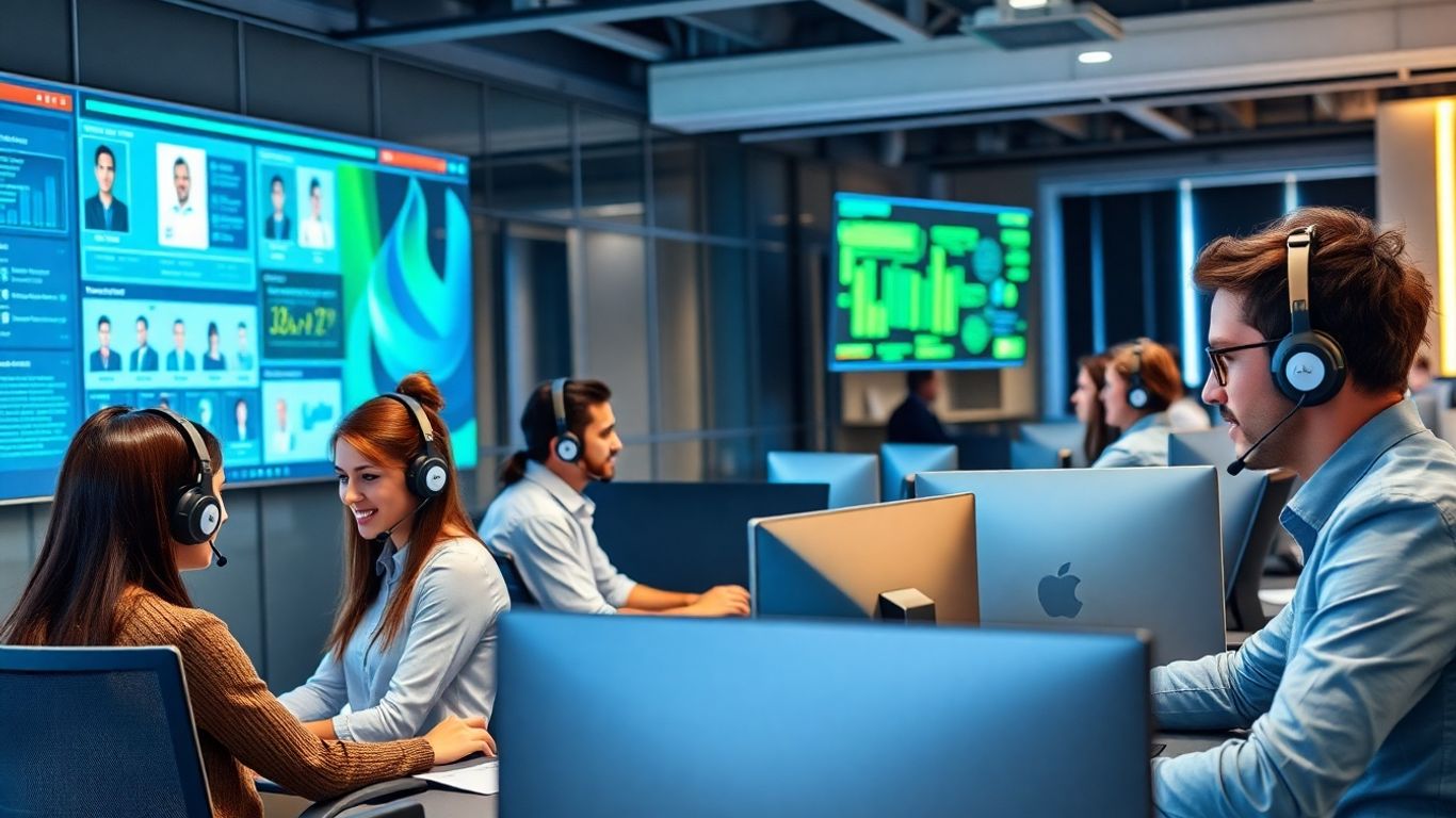 Call center agents using futuristic CRM technology