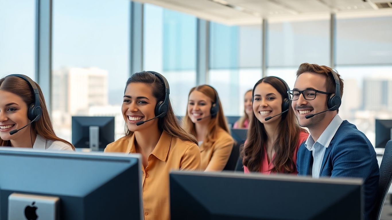 Call center agents working in Las Vegas office
