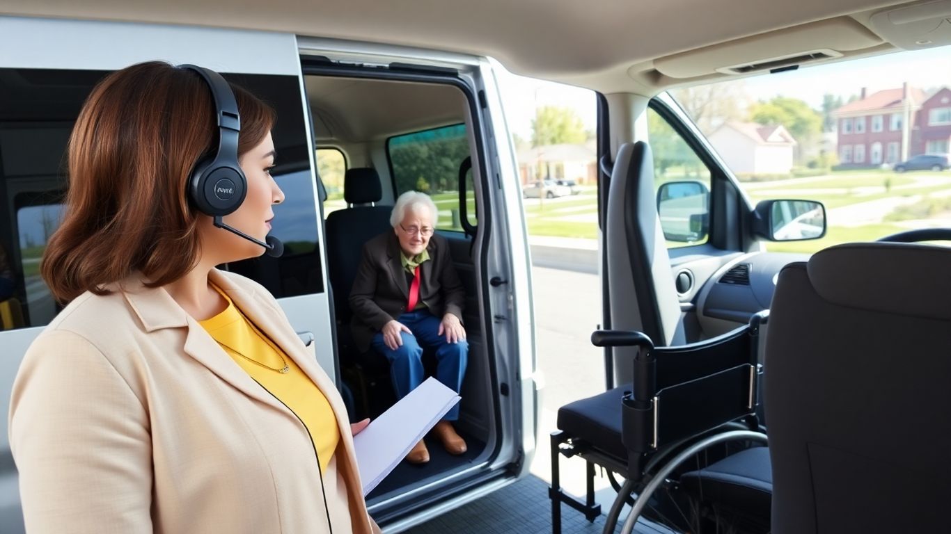Call center agent helps elderly patient with transportation