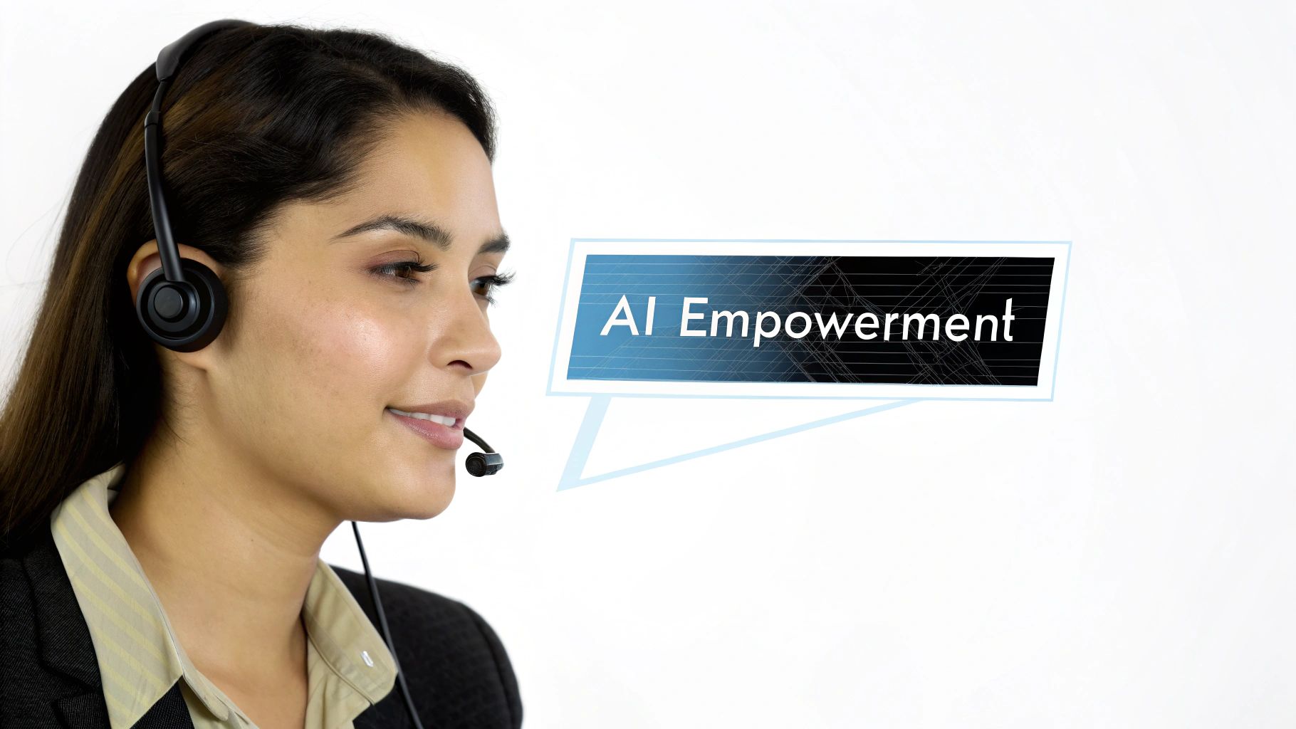 An AI assistant providing real-time guidance to a contact center agent during a customer call.