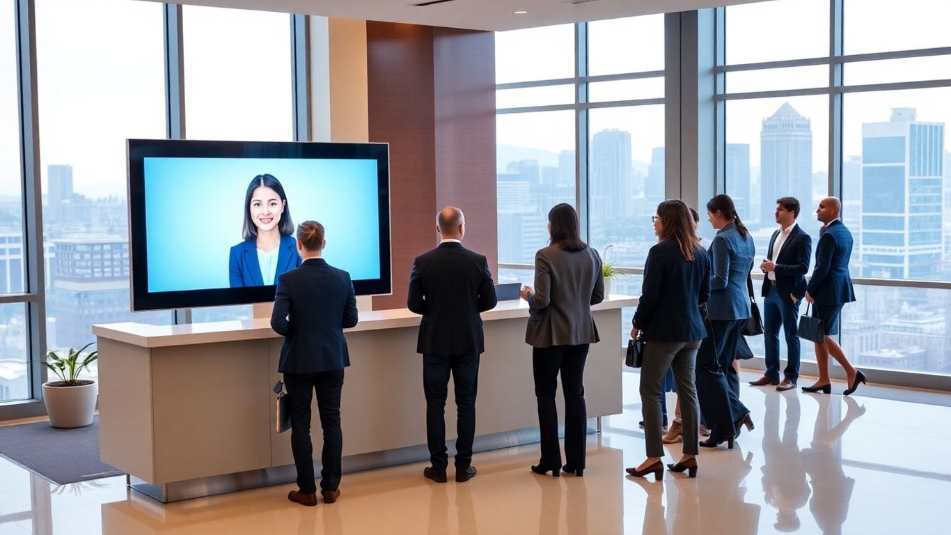 Virtual receptionist greets visitors in San Francisco office