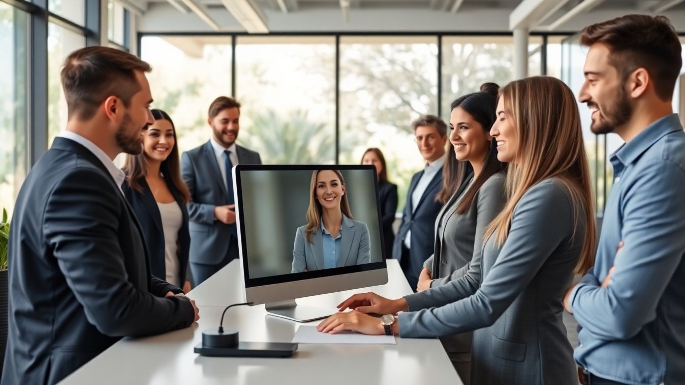 Virtual receptionist helping business professionals in Austin office