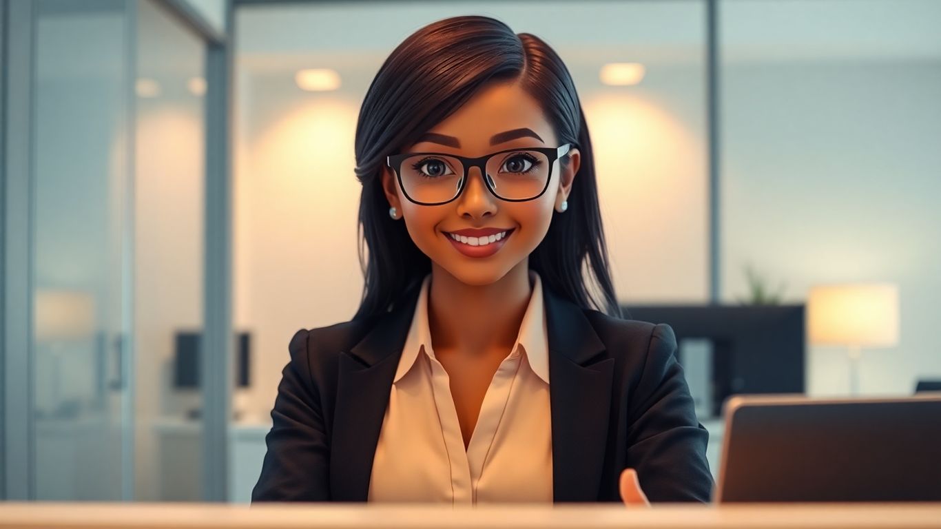 AI voice assistant helping with virtual receptionist tasks.