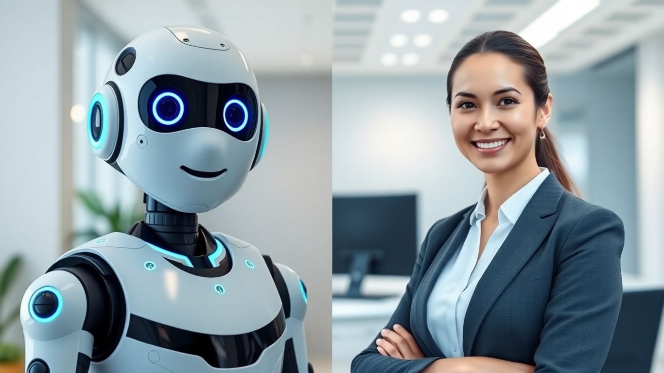 AI receptionist versus human receptionist comparison.