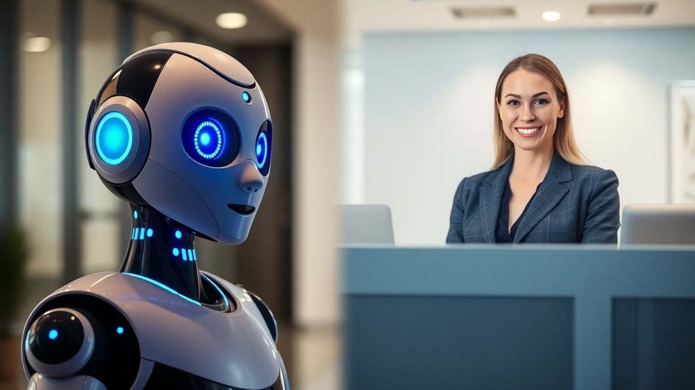 AI receptionist versus human receptionist comparison.