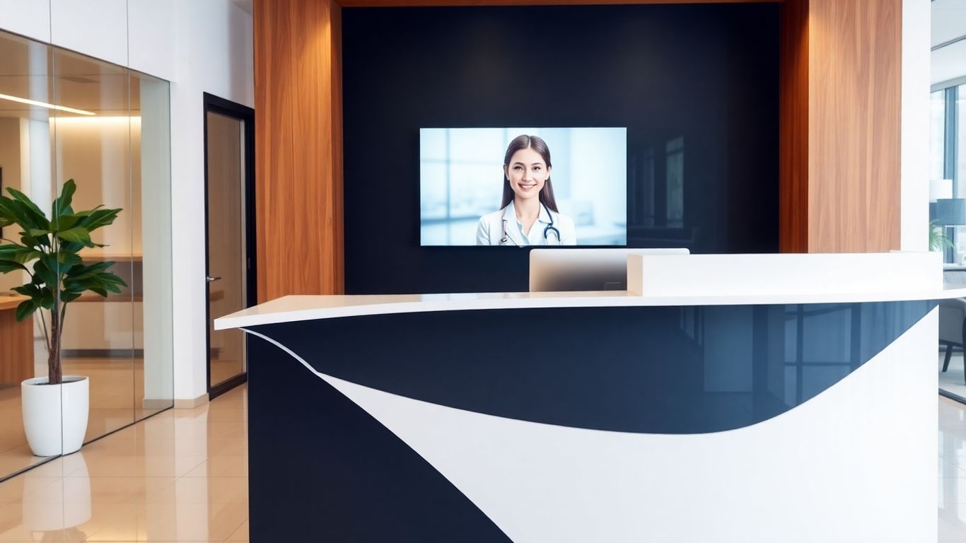 RingCentral virtual receptionist on a screen.