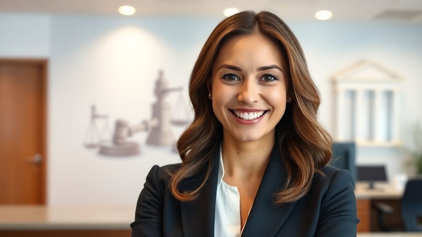 Virtual receptionist in a modern office setting.