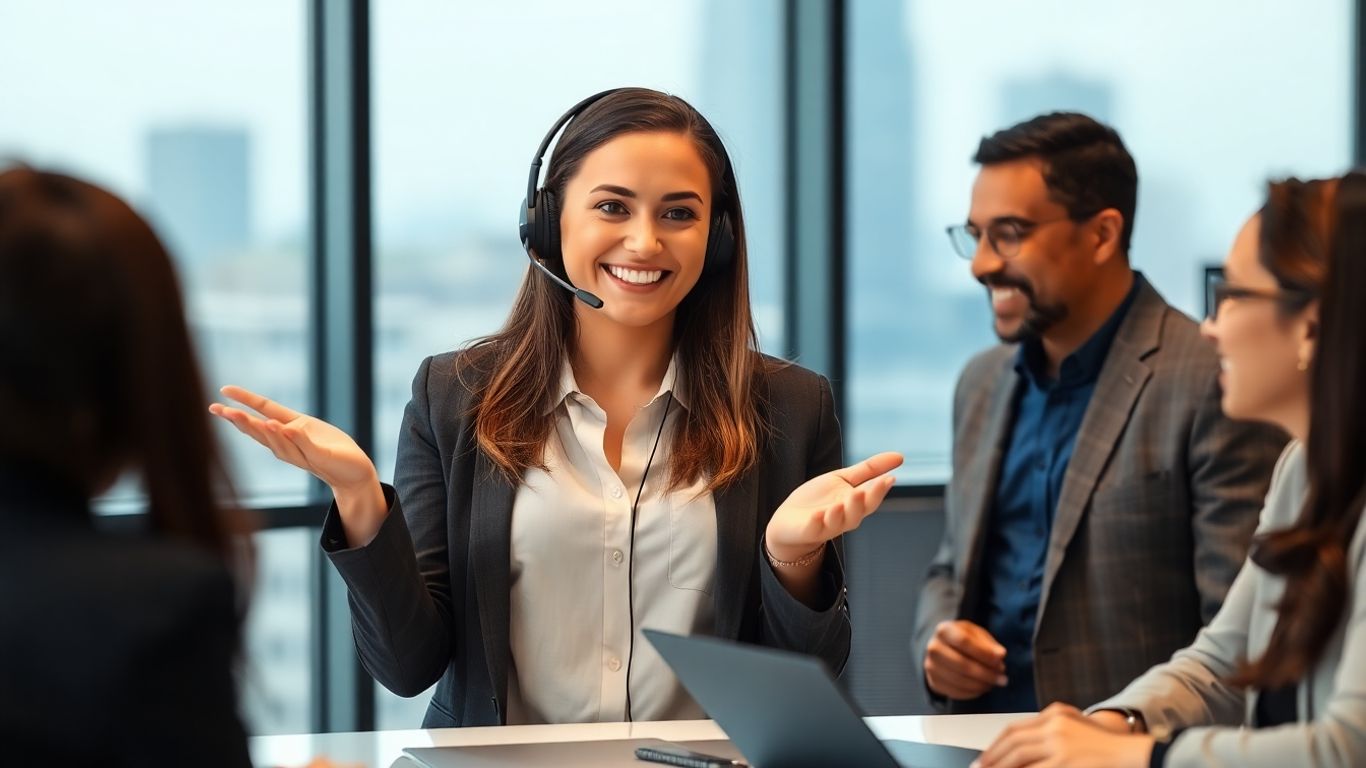 Bilingual receptionist connecting diverse clients