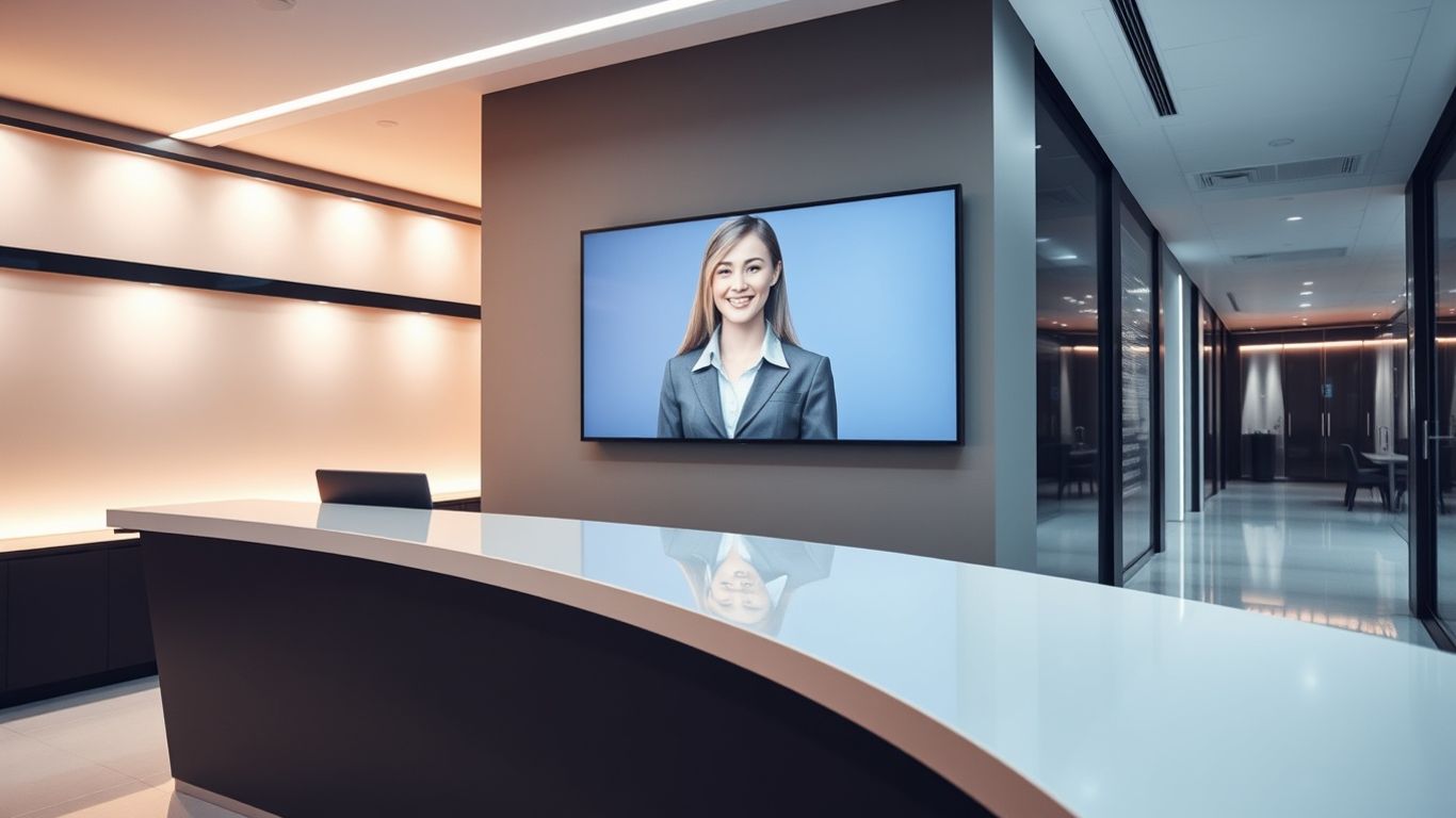 Virtual receptionist assisting clients with a smile.