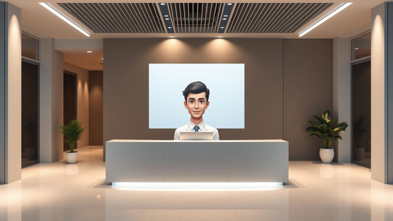 AI virtual receptionist assisting a business.